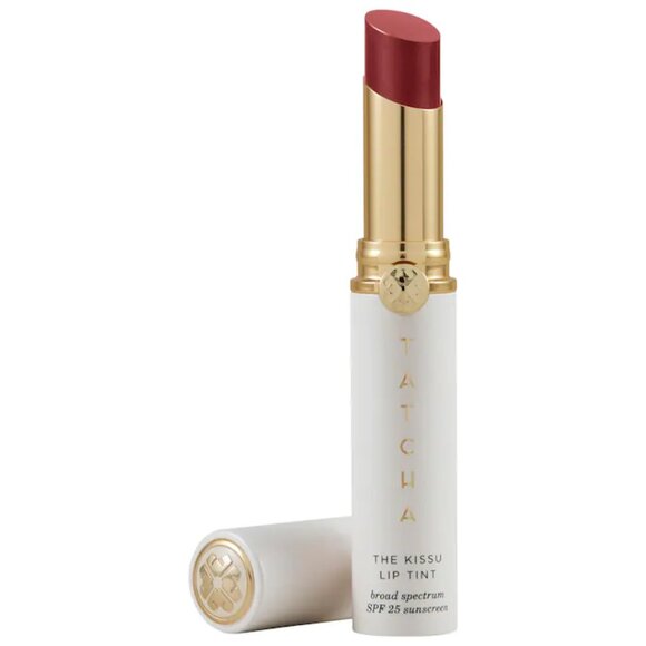 NIB ✅ Tatcha #CAMELLIA The Kissu Lip Tint Hydrating SPF 25 ✨ NEW IN BOX - Picture 1 of 5